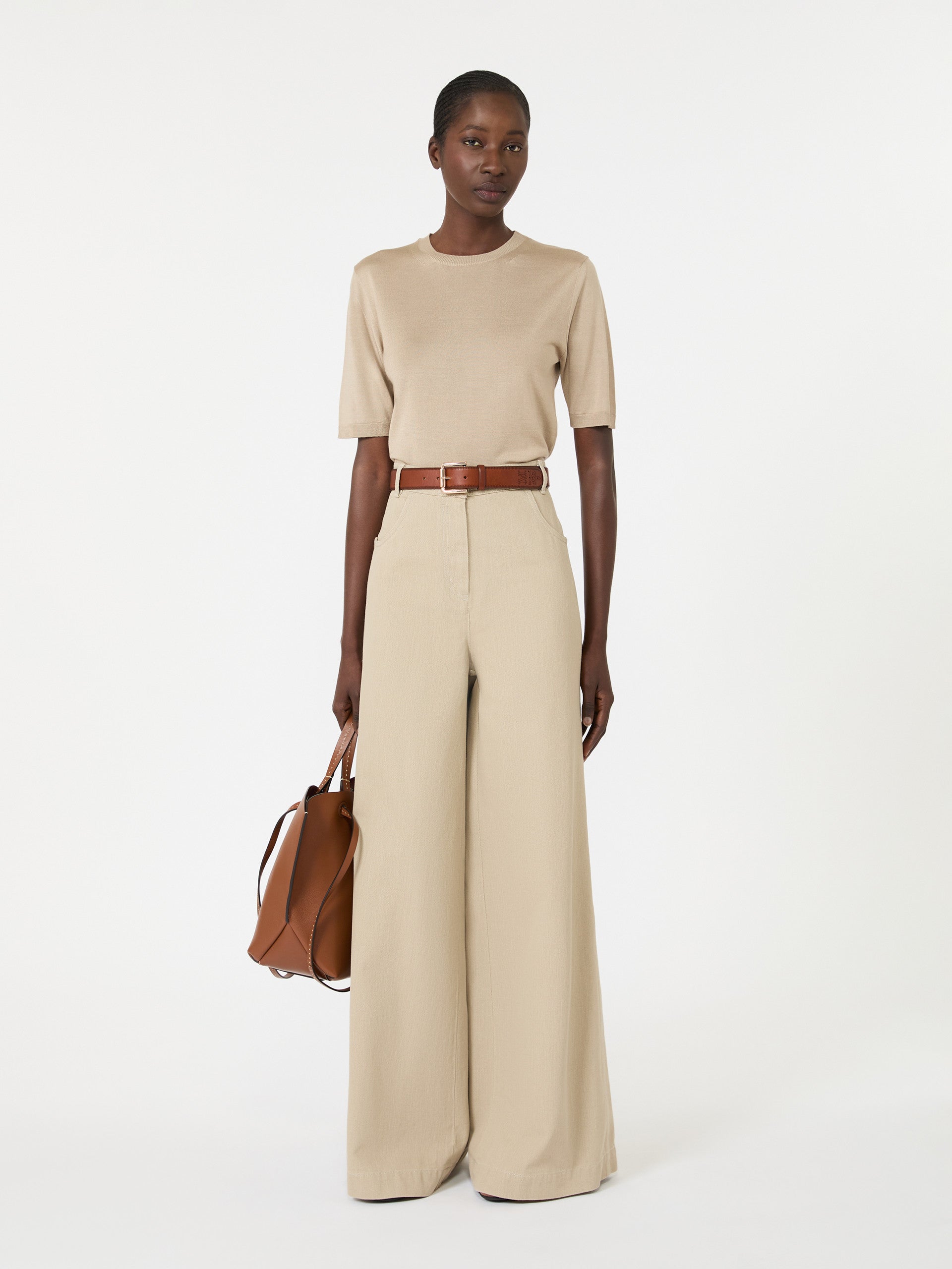 max mara stockinette-stitched cashmere and silk sweater for women