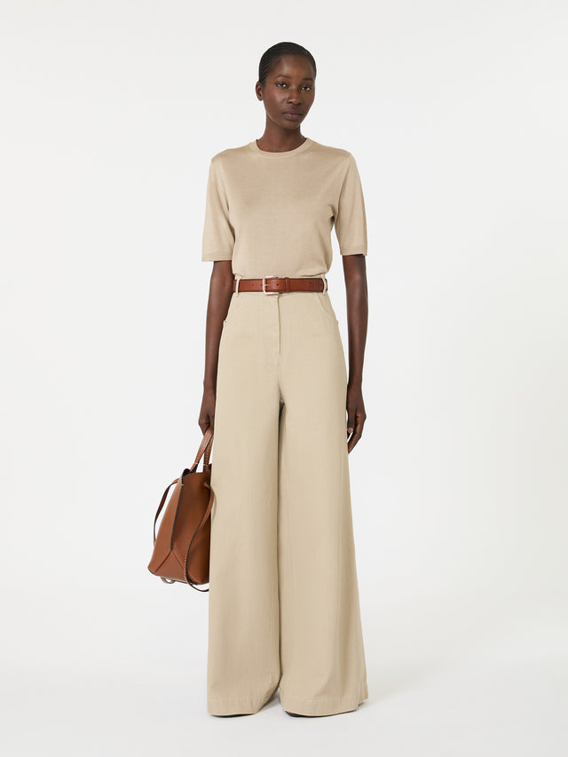 max mara stockinette-stitched cashmere and silk sweater for women