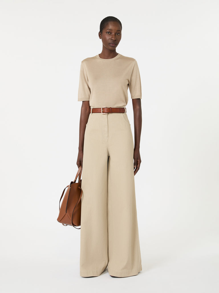 max mara stockinette-stitched cashmere and silk sweater