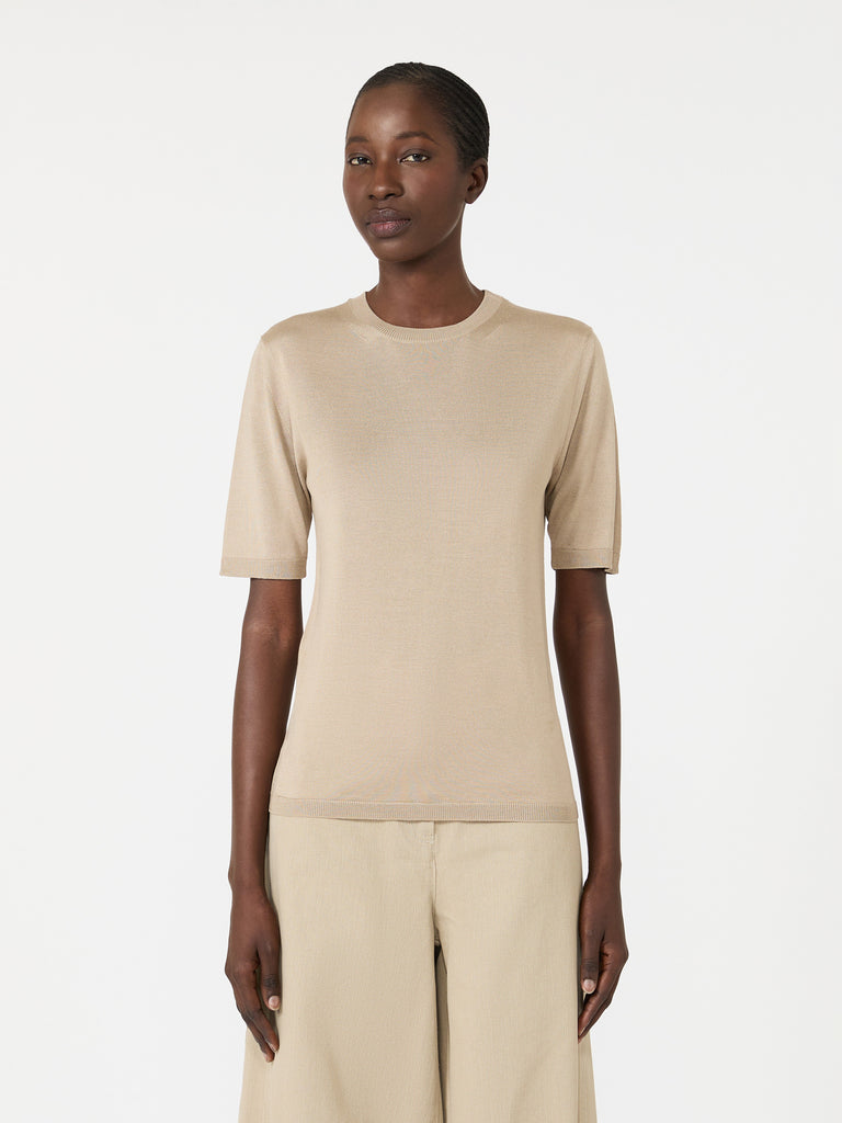 max mara stockinette-stitched cashmere and silk sweater