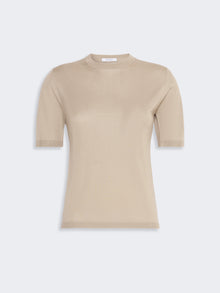 Stockinette-Stitched Cashmere And Silk Sweater for Women - Stone - Max Mara UAE
