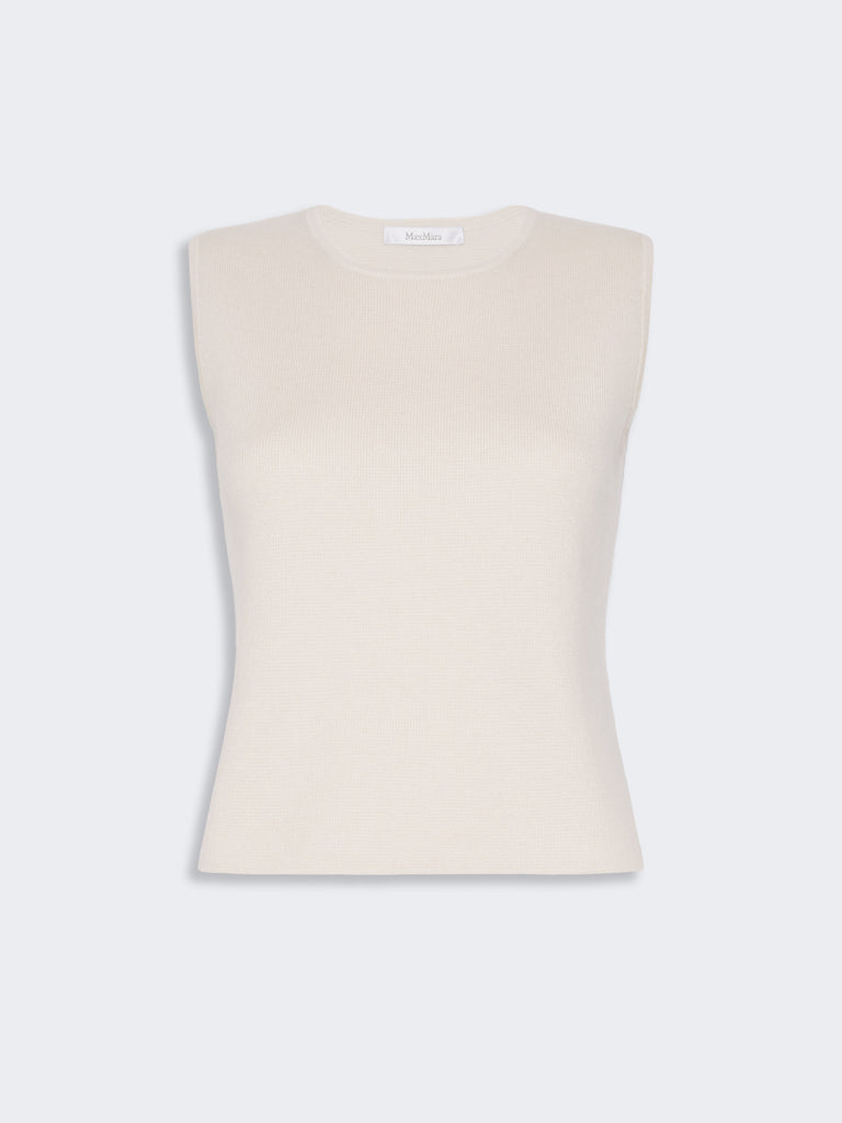 max mara sleeveless wool and cashmere sweater