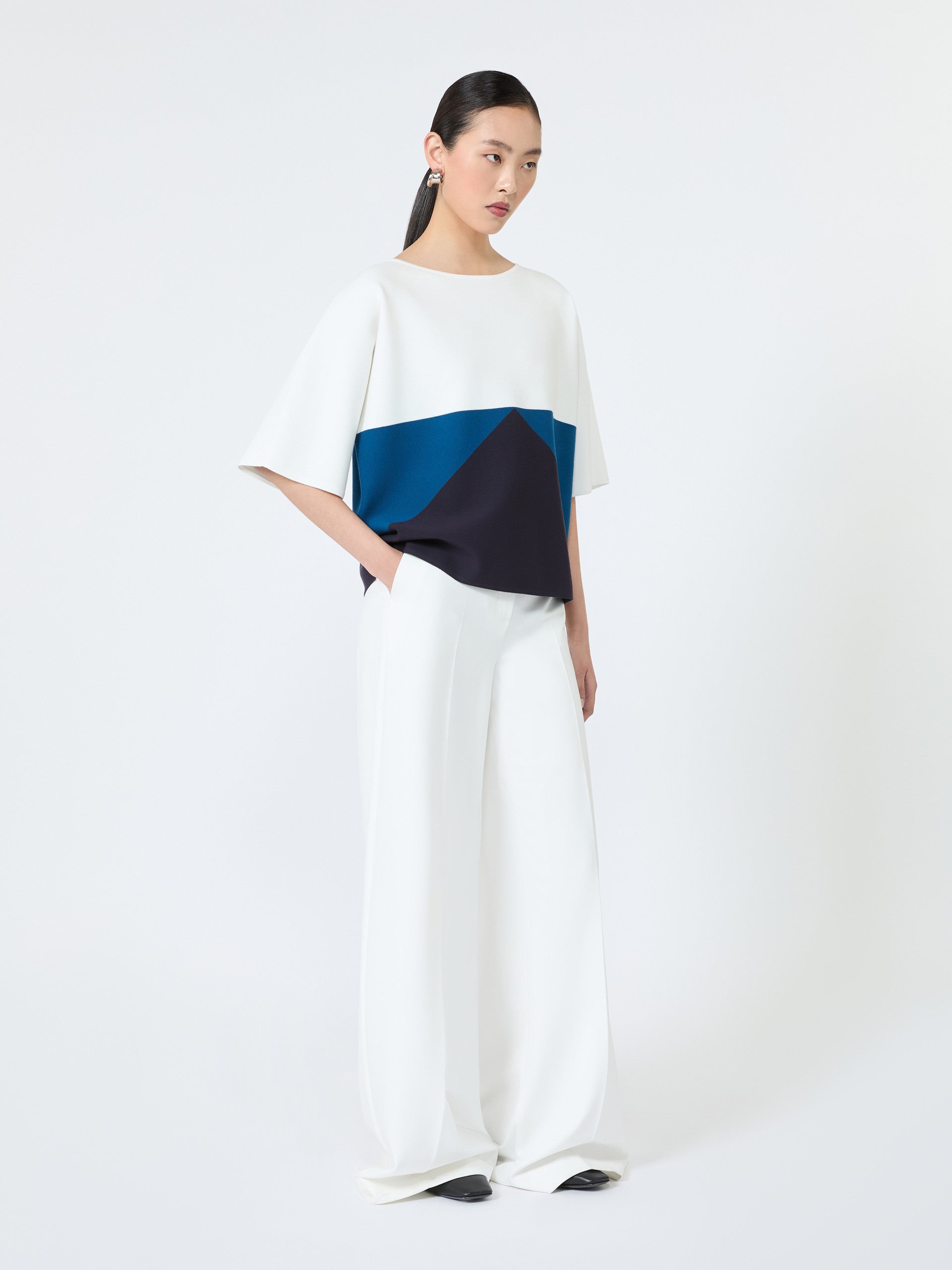 max mara relaxed-fit stretch viscose sweater for women
