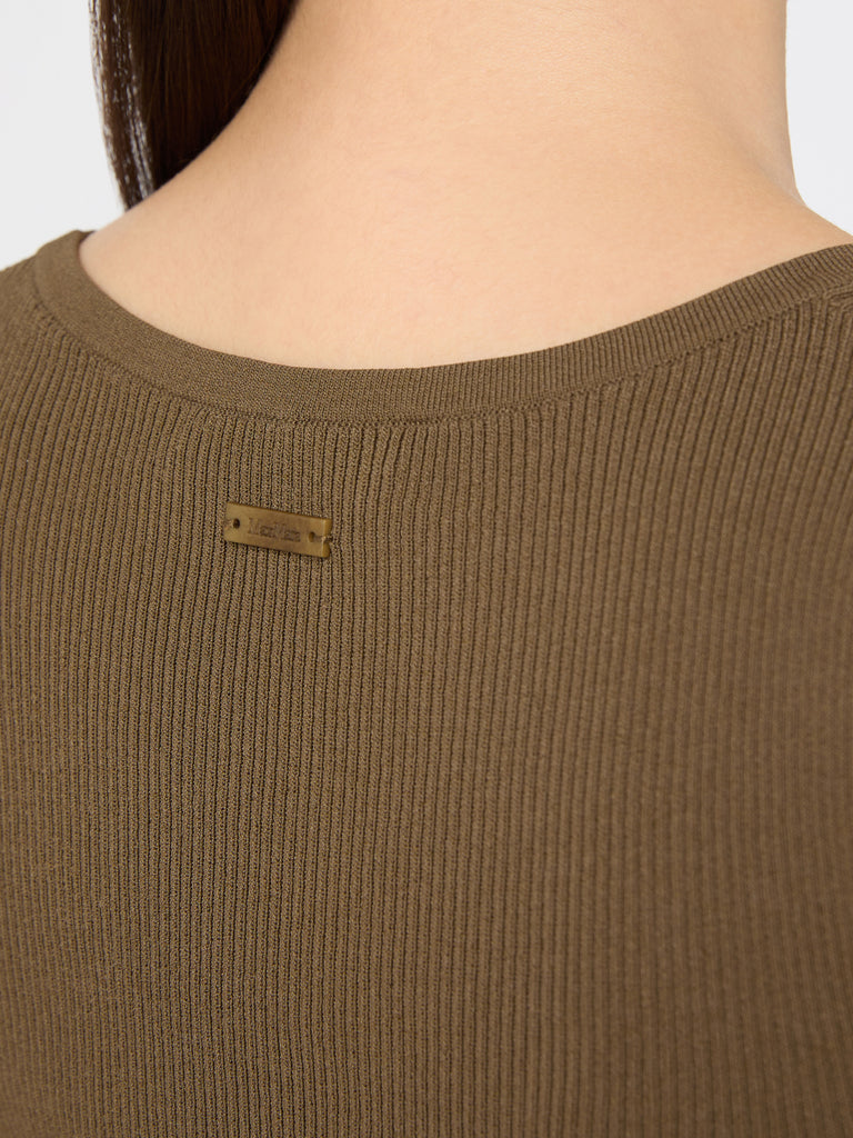 max mara close-fitting viscose crêpe jumper