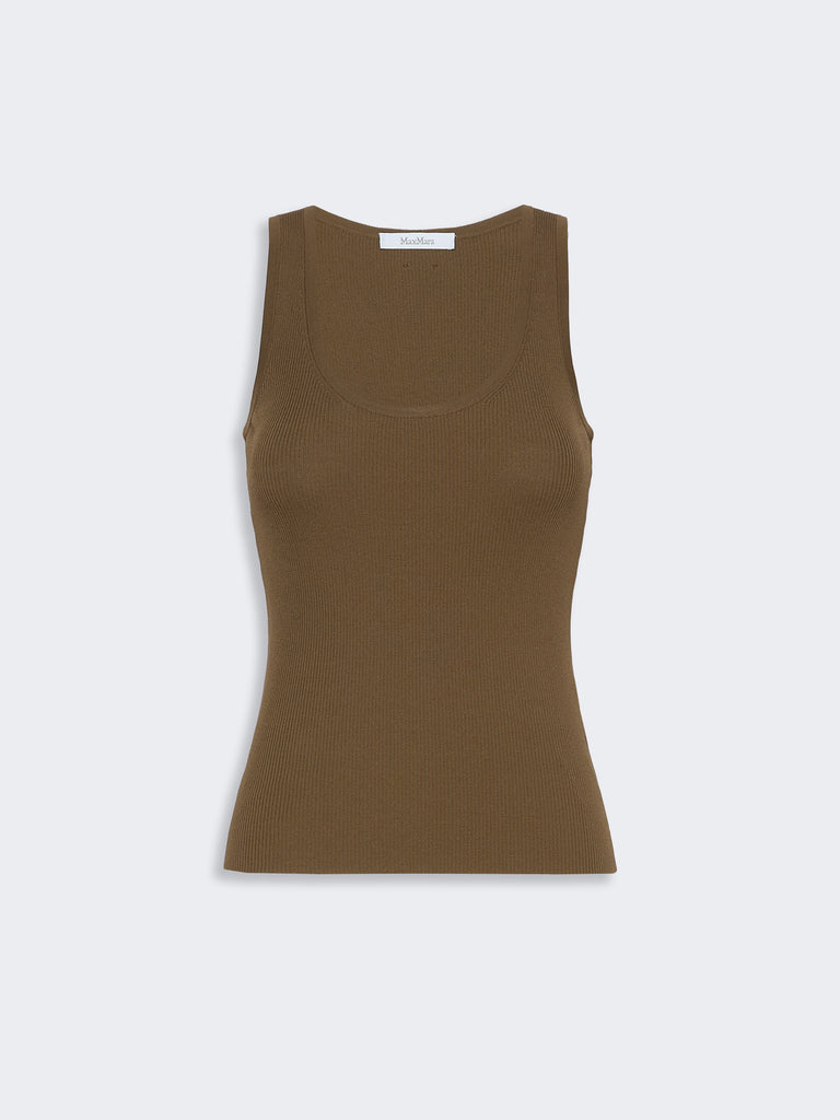 max mara close-fitting viscose crêpe jumper