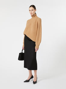 Relaxed-Cut Wool And Cashmere Sweater for Women - Camel - Max Mara UAE