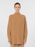 Wool And Cashmere Cable-Knit Jumper for Women - Camel - Max Mara UAE