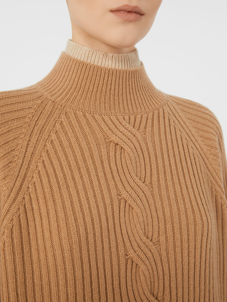 max mara wool and cashmere cable-knit jumper