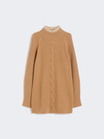 Wool And Cashmere Cable-Knit Jumper for Women - Camel - Max Mara UAE