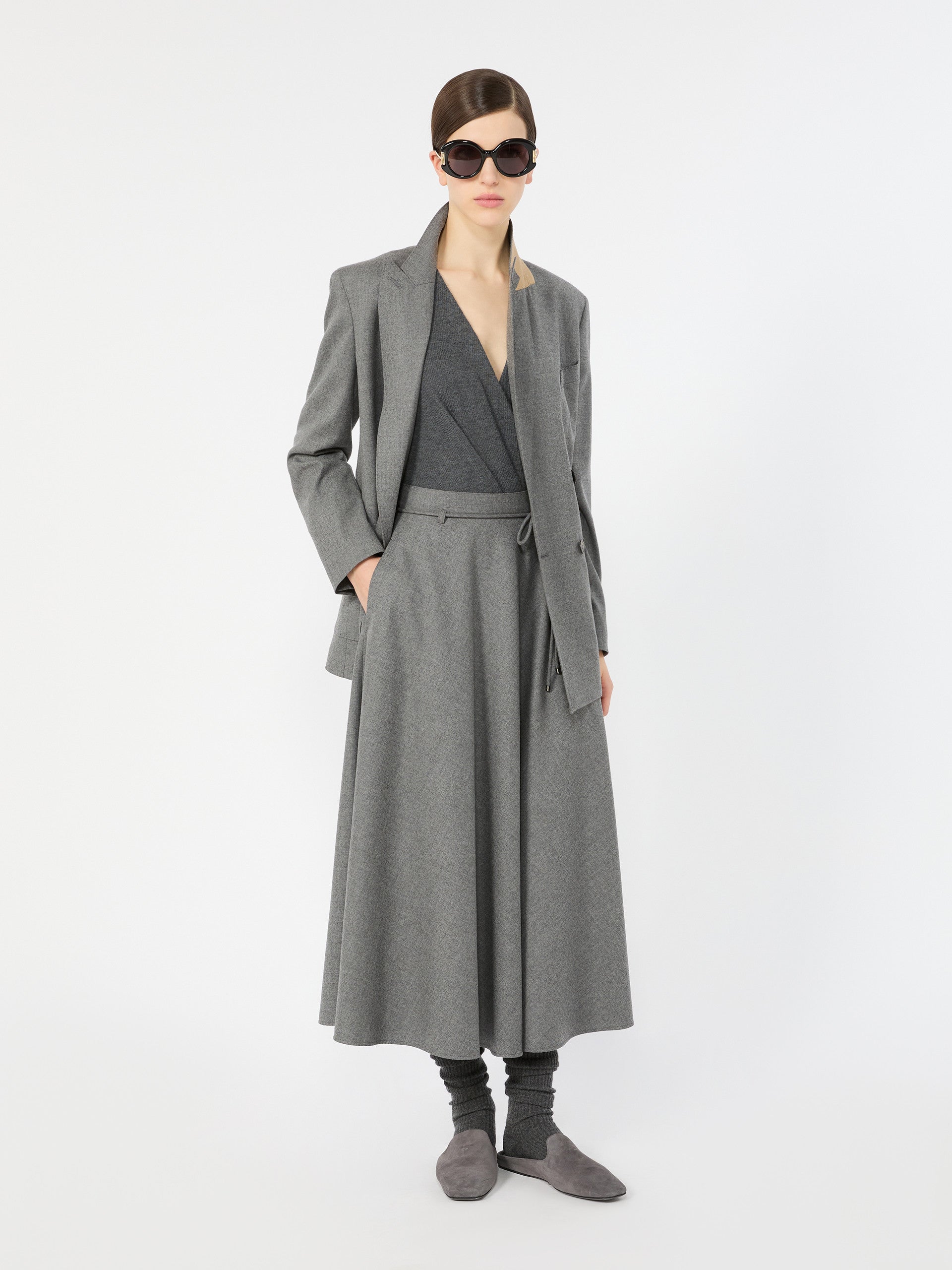 max mara cashmere yarn sweater bodysuit for women