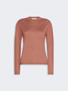 Cashmere Yarn Crew-Neck Sweater for Women - Terra Cotta - Max Mara UAE