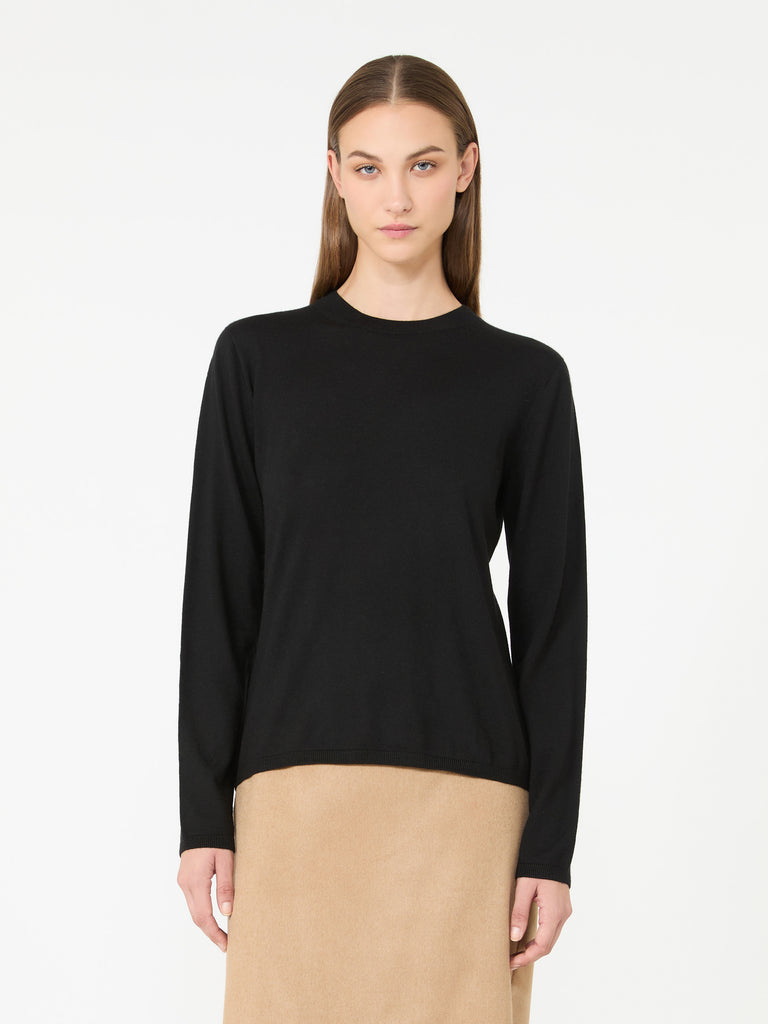 max mara cashmere yarn crew-neck sweater