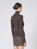 Wool Yarn Polo-Neck Sweater for Women - Mud - Max Mara UAE
