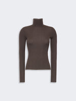 Wool Yarn Polo-Neck Sweater for Women - Mud - Max Mara UAE
