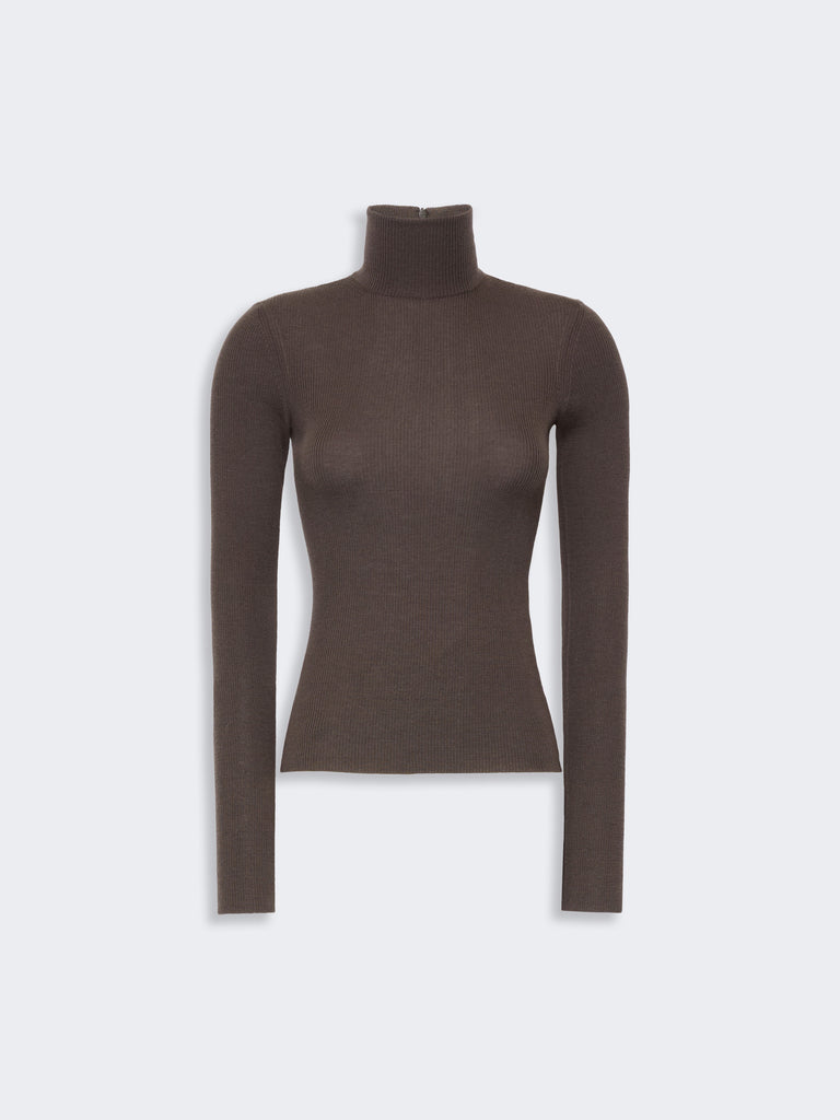 max mara wool yarn polo-neck sweater
