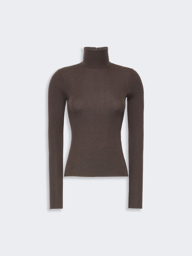 max mara wool yarn polo-neck sweater for women