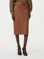 max mara natural nappa leather pencil skirt for women