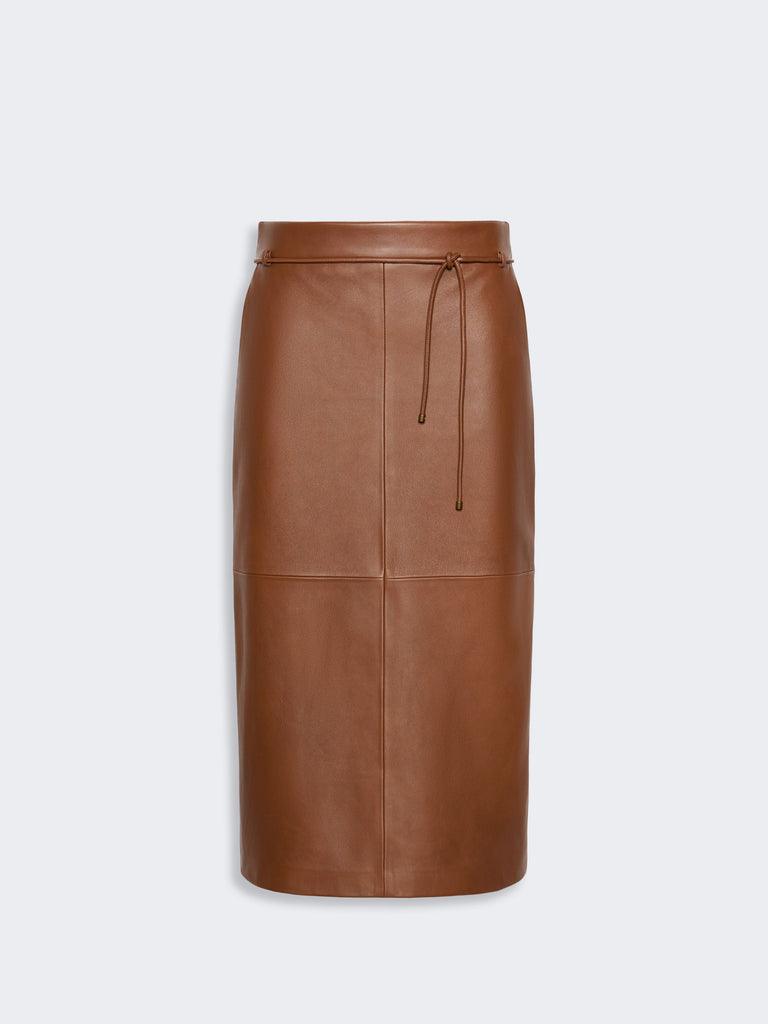 max mara natural nappa leather pencil skirt