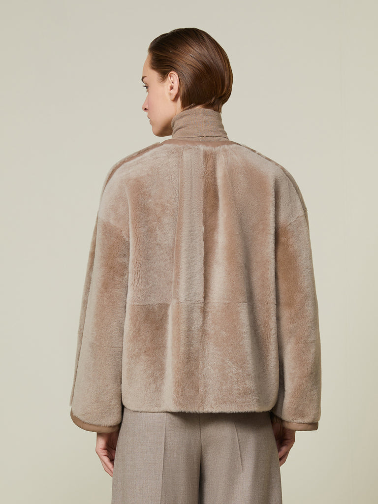 Sheepskin cardigan