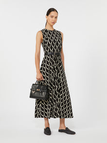 Flared Dress In Patterned Jersey for Women - Black - Max Mara UAE