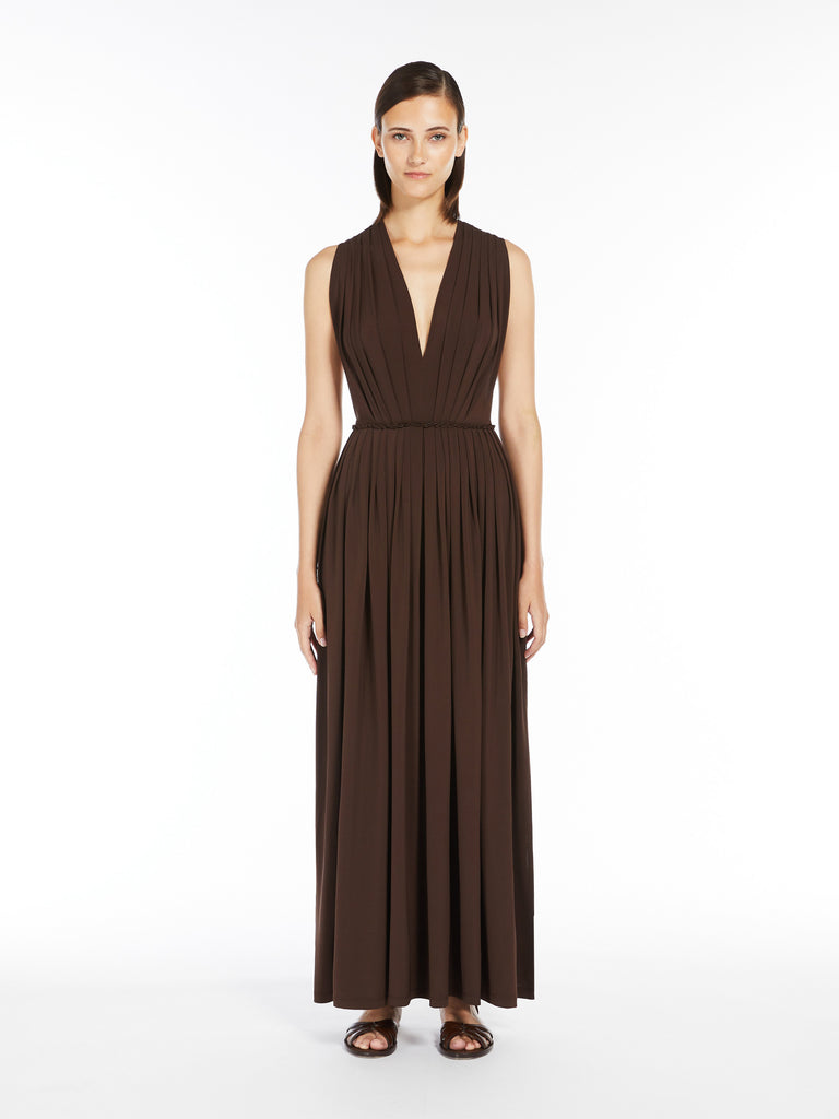 max mara stretch jersey long dress