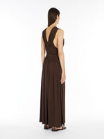 Stretch Jersey Long Dress for Women - Coffee - Max Mara UAE
