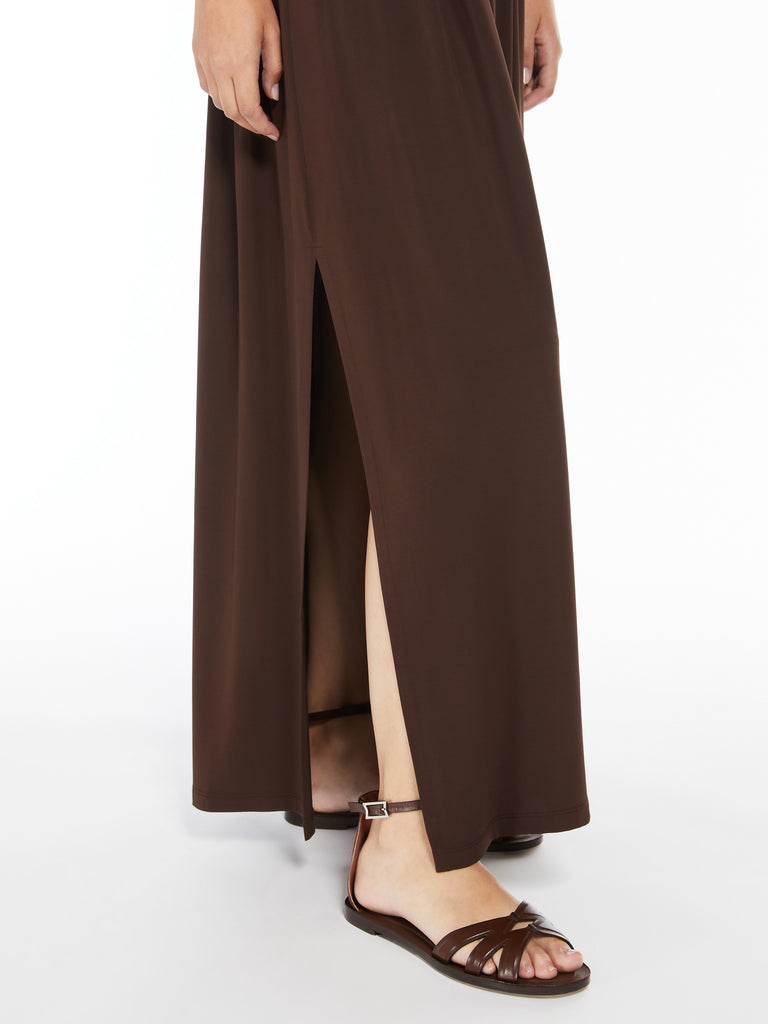 max mara stretch jersey long dress