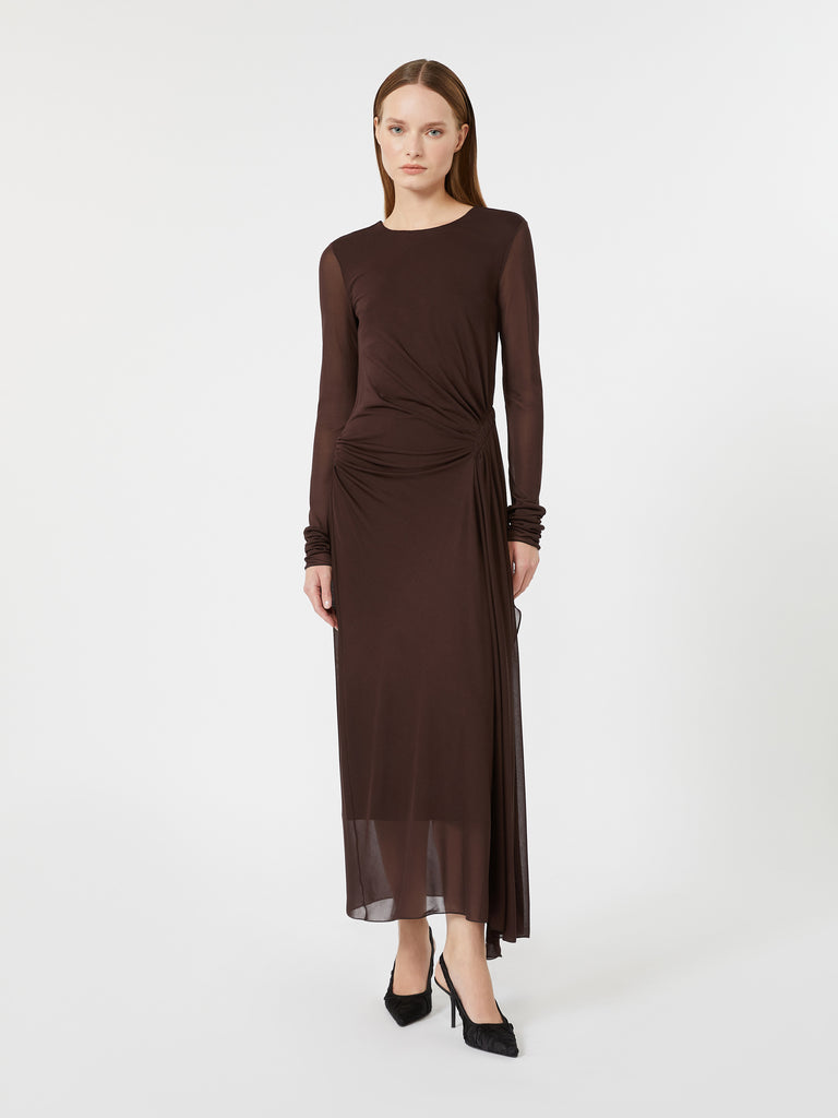 max mara viscose crepe jersey gauze dress