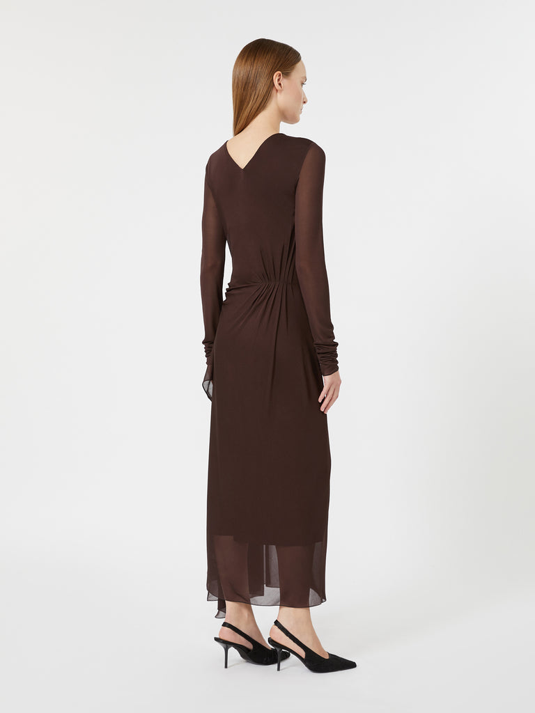 max mara viscose crepe jersey gauze dress