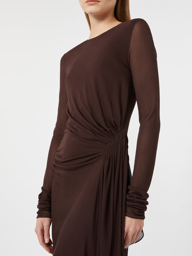 max mara viscose crepe jersey gauze dress