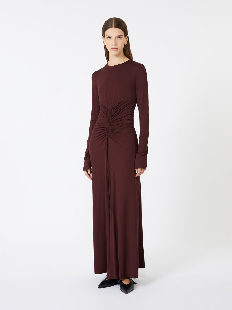 max mara stretch jersey long dress