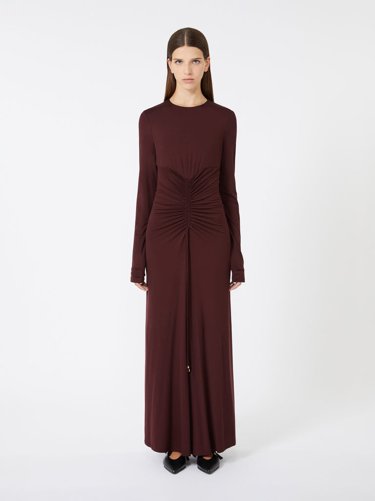 max mara stretch jersey long dress