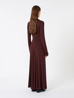 Stretch Jersey Long Dress for Women - Cherry - Max Mara UAE