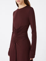Stretch Jersey Long Dress for Women - Cherry - Max Mara UAE