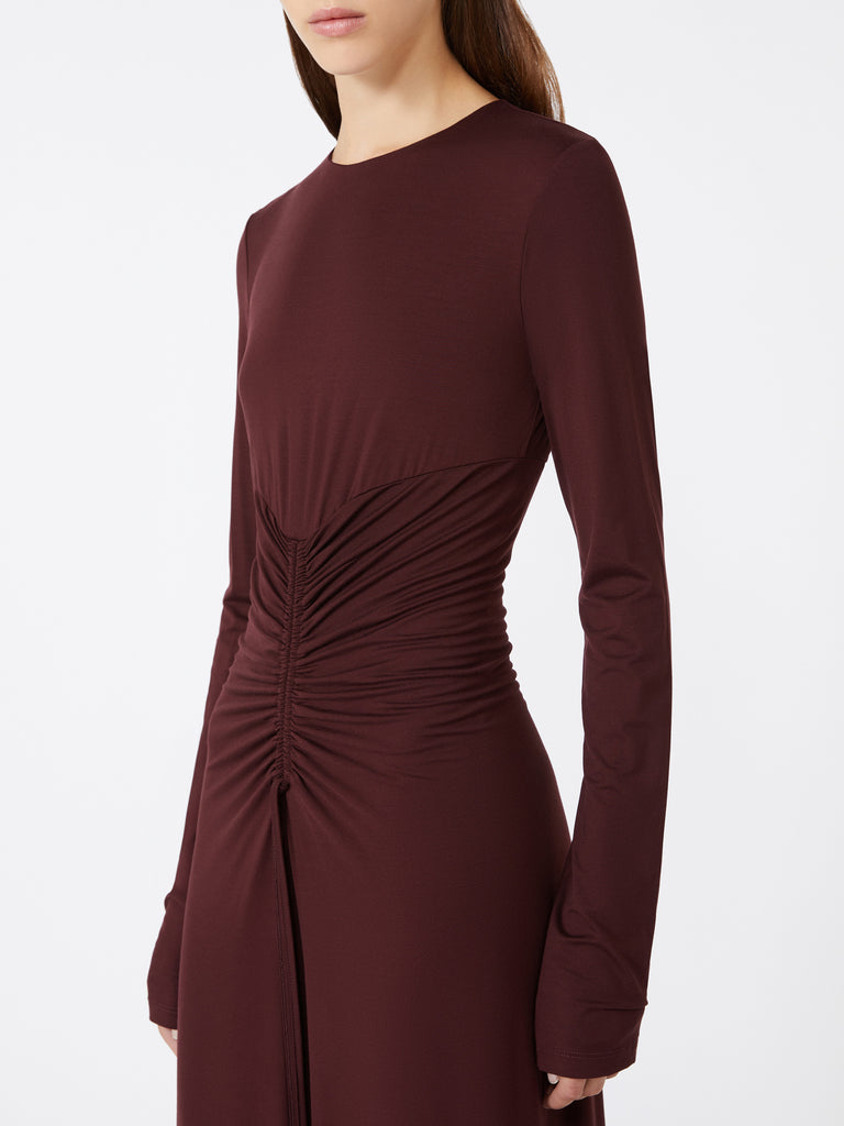 max mara stretch jersey long dress