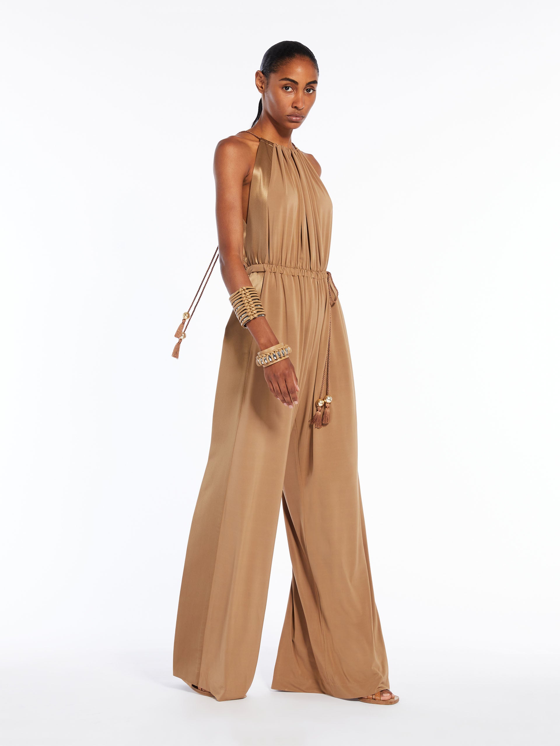 Fluid, viscose jersey jumpsuit