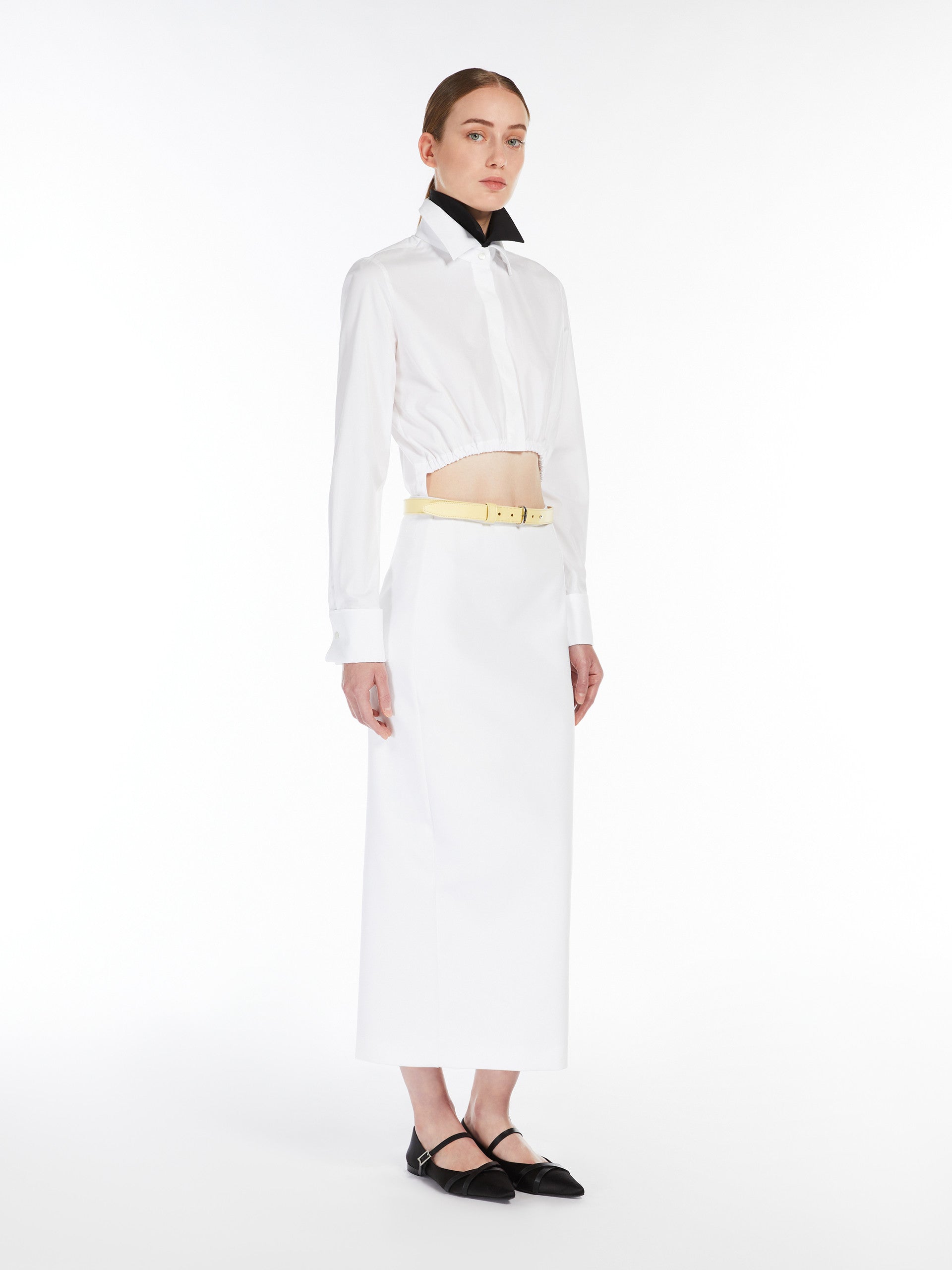 Jersey Midi Skirt for Women - White - Max Mara UAE