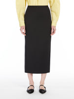 Jersey Midi Skirt for Women - Black - Max Mara UAE