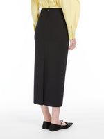 Jersey Midi Skirt for Women - Black - Max Mara UAE