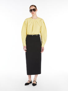 Jersey Midi Skirt for Women - Black - Max Mara UAE