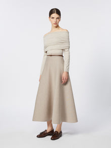 Full, tech wool skirt