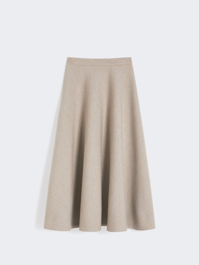 Full, tech wool skirt