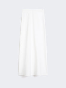 Long Compact Jersey Skirt for Women - White - Max Mara UAE