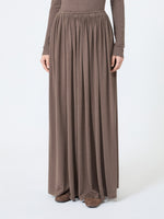 max mara long pleated skirt in lightweight jersey for women