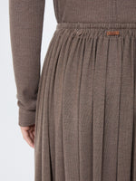 max mara long pleated skirt in lightweight jersey for women