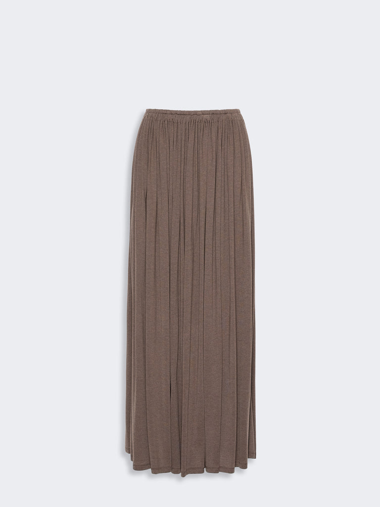 max mara long pleated skirt in lightweight jersey