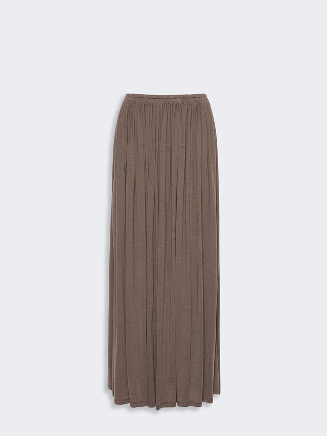 max mara long pleated skirt in lightweight jersey for women
