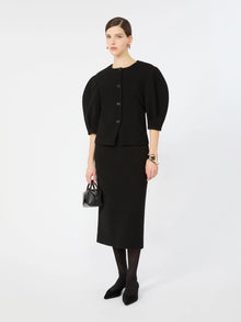 Jacquard jersey midi skirt