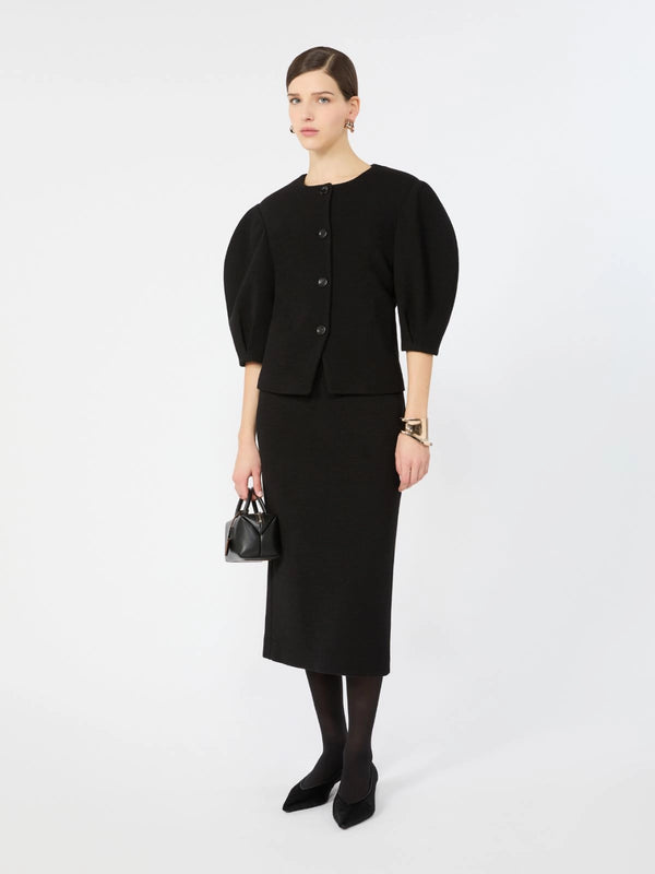 Jacquard jersey midi skirt