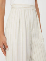 max mara wide-fit pinstripe piquÃ© jersey trousers for women